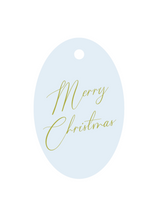 Load image into Gallery viewer, Merry Christmas Oval Gift Tag
