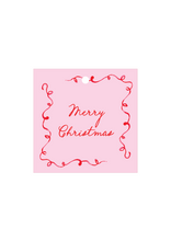 Load image into Gallery viewer, Pink Merry Christmas Square Gift Tag