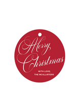 Load image into Gallery viewer, Merry Christmas Circle Gift Tag