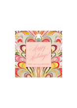 Load image into Gallery viewer, Happy Holidays Marble Square Gift Tag
